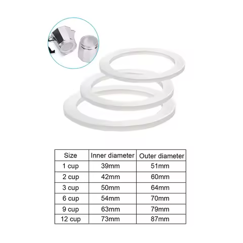 1pc Coffee Rubber Ring Bialetti Gasket Set Flexible Washer Gasket Ring Replacenent For Cups Moka Pot