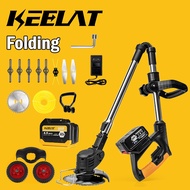 KEELAT Folding Grass Cutter Cordless Mesin Rumput Bateri Mesin Potong Rumput heavy duty Grass Cutter