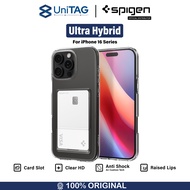 Case iPhone 16 Series Pro Max Plus Spigen Crystal Card Slot Photocard Clear HD TPU Casing Anti Shock