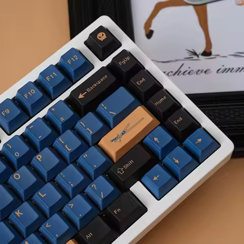 Blue Samurai GMK Clone Keycaps German French Spanish Korean Russian PBT Cherry Profile Dye Sub Keyca