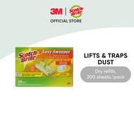 3M™ Scotch-Brite™ Easy Sweeper Dry Disposable Cleaning Cloth Refills, 200 pcs/pack, For Easy Sweeper