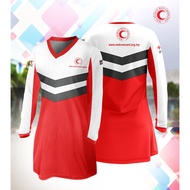 Jersey Muslimah Malaysia PBSM BSMM Kokurikulum Safa School Uniform Tshirt Muslimah Jersey Merah Subl