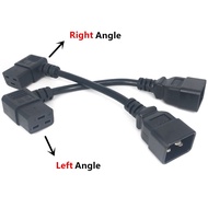 C19-C20 Computer Angled Power Extension Cord, H05VV-F 3G1.5mm, IEC320 C19 Female to C20 Male Adapter