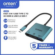 ONTEN - TYPE-C TO 3IN1 CONVETER (HDMI+USB3.2+CHARGING) - UC301