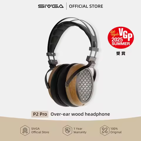 SIVGA P2 PRO Planar Diaphragm Driver Wooden Headphone High-fidelity Audio Over-ear Open-back 4.4mm B