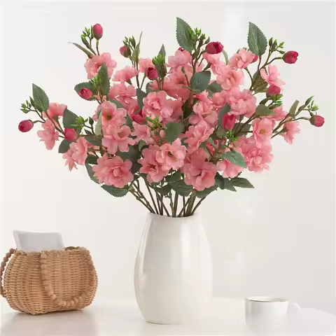 Artificial Flowers 5 Fork Bunches of Roses Decorative Photography Props 1Bouquet Wedding Home Office