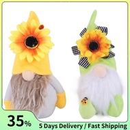2 PCS Sunflower Gnome Summer Gnomes Plaid Sunflower Gnome Ornaments Sunflower Decor