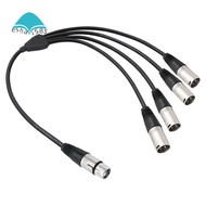 XLR 1 Female to 4 Male 3-Pin Y Splitter Audio Cable, 4-Way-1 XLR Single Input to Four Output Paralle
