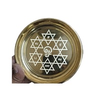 PLATE/TATTU BRASS OM SARAVANA BHAVA FOR POOJA/ PRAYERS Decorations Supplies (small/big)