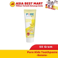 PURE Baby Kids Toothpaste 50g Banana Toothpaste Children's Toothpaste/