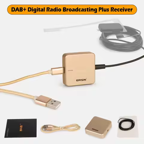 Erisin ES364N Digital Radio DAB+ Box Aerial Amplified Antenna for Android 7.1/8.1/9.0/10.0 Car Stere