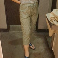 GIORDANO WOMAN'S 7/ LINEN PANTS