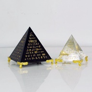 Ancient Egyptian Scripture Black Crystal Pyramid Ornaments Souvenirs Egyptian Triangle Ornaments Anc