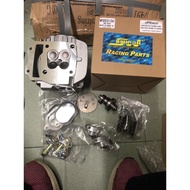 SWIPOH W125 WAVE125 4 VALVE RACING HEAD 21/24 SIAP PORTING CNC HEAD FULL SET 4 VALVE BAL WAVE125 21M