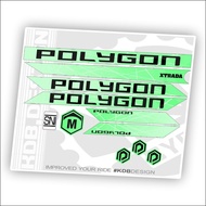 decal polygon xtrada custom klaten decal bike stiker sepeda - hijau pupus