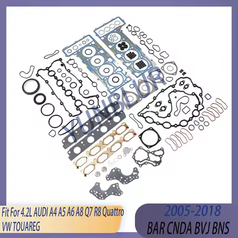 Engine Parts Full Cylinder Head Gasket Seal Set Kit 05-18 4.2 L V8 Gas BAR CNDA For AUDI A4 A5 A6 A8