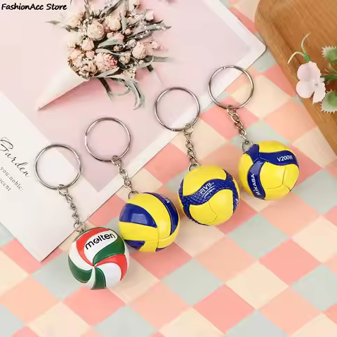PVC Volleyball Keychain Ornaments Business Volleyball Gifts Beach Ball Sport Key Chain