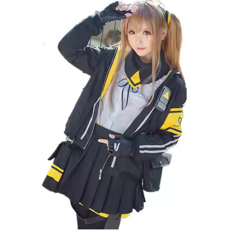 Hot Anime Game Girls Frontline Ump45 Cosplay Costumes Uniform Full Sets include jacket+shirt+skirt+W