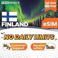 [Yoho] Finland eSIM No Daily Limit 3GB 5GB 10GB 30 Days Yoho Mobile Official Store