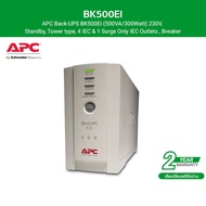 APC เครื่องสำรองไฟ สำหรับคอมพิวเตอร์ (500VA/300Watt) 230V มี PowerChute 4 IEC & 1 Surge รหัส BK500EI