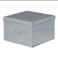 Pull box HDG พูลบ๊อกซ์ แบบชุบ Hot-Dip Galvanized 6x6x4 ( 150x150x100 ) พูลบ็อก บ็อกพักสาย กล่องเหล็ก