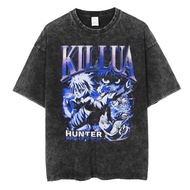 เสื้อยืดโอเวอร์ไซส์ killua hunter x hunter ovp คิรัว ผ้าฟอก