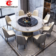 Italian-Style Light Luxury Stone Plate Dining Table Marble round Table Small Apartment Home Modern Simple Dining Table a