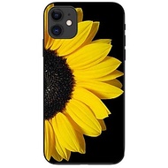 Ốp lưng dành cho Iphone 12 Mini Hoa Hướng Dương Nền Đen