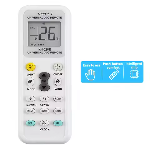 Universal K-1028E Air Conditioner Remote Control Low Power Consumption Air Conditioning LCD A/C 1000