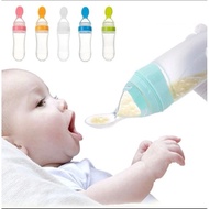 Practical Baby Spoon Bottle/silicon Squeeze Baby Milk Bottle