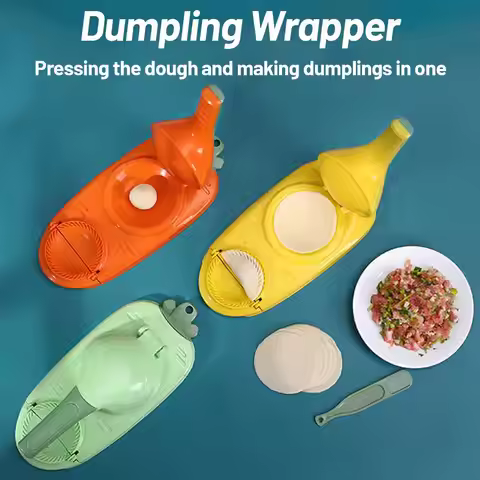 DIY 2-In-1 Dumpling Press Machine Manual Mold For Pastry Dough Pocket Maker Foldable Gyoza Samosa To