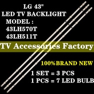 (NEW 1 SET) 43LH570T 43LH511T LG 43" LED TV BACKLIGHT 43LH570 43LH511