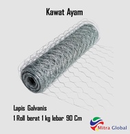 Kawat Ayam 1/2" Inch Kawat Loket Cor Galvanis 7 M Harga 1 Roll Wire Mesh Murah