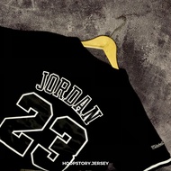 [NEW FAVORITE!] BASKETBALL JERSEY WITH SLEEVE BULLS 23 MICHAEL JORDAN BLACK MITCHELL&NESS