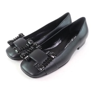 全新未使用 Sergio Roshi A92270 SR PRINCE 方頭皮革芭蕾平底鞋，飾有串珠，黑色，35碼，帶鞋盒和防塵袋，意大利製造，女款，原價：¥157,300