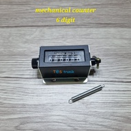 Manual mechanical counter 6 digit retractable counter
