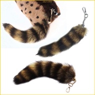 ST Furry Foxes Tail Keychain Unisex Plush Furry Keychain Keyring for Kid Birthday