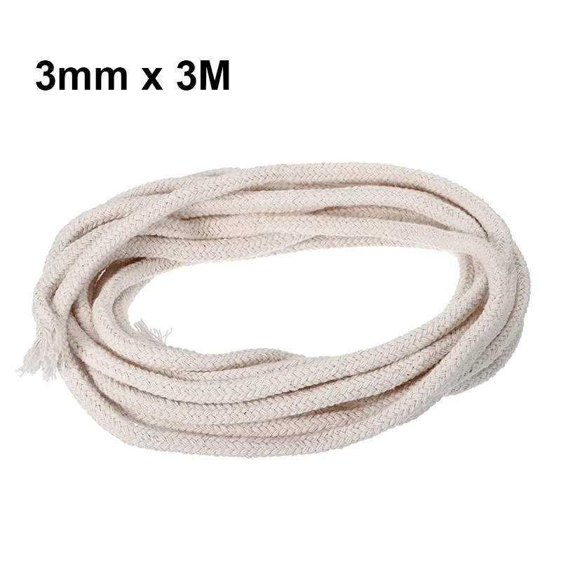 3/5M Round Cotton Wick Burner Wicks 2/3/4/5/6/8MM for Alcohol Lamp Torch Oil Wine Bottle Product