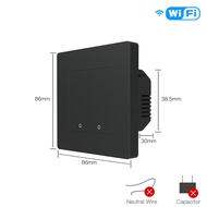 MOES WiFi Star Ring Smart Light Push Button Switch No Neutral No Capacitor Required Compatible with