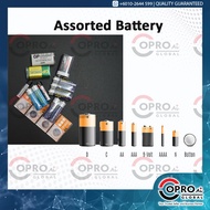 Assorted Battery AA, AAA, 9-Volt, Button
