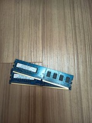 Hynix 海力士 1GB DDR3 RAM×2 兩條 記憶體條 內存條 Not DDR4 DDR5 Kingston