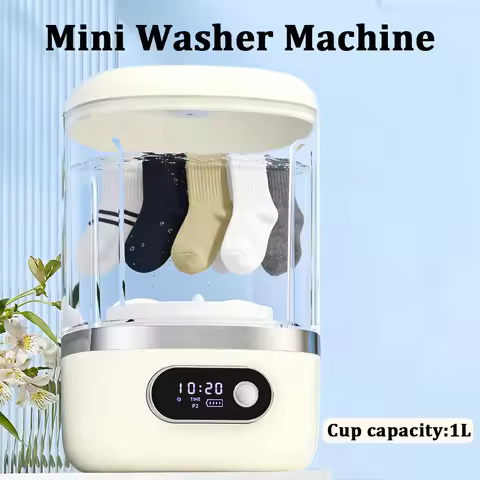 1L Mini Rechargeable Washing Machine Underwear Travel Portable Small Socks Washing Machine Dehydrata