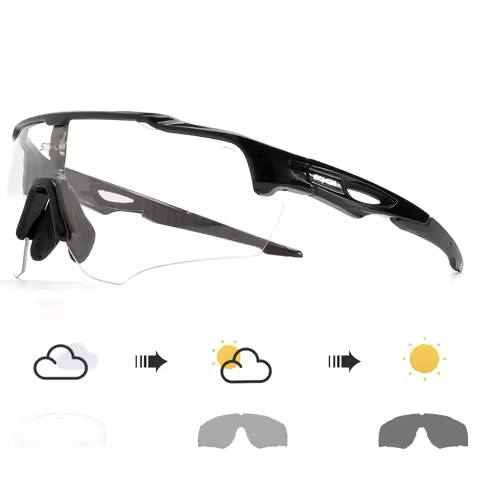 SCVCN Photochromic Cycling Sunglasses MTB Cycle Eyewear Men's Sunglasses Sports Running Bicycle Glas