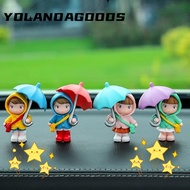 YOLA Girl's Car Decoration Ornaments, Umbrella Colorful Automotive Decorative Ornaments,  Plastic Umbrella Car Decoration Home
