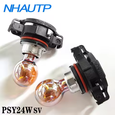 NHAUTP 2Pcs Original Halogen PG20-4 PSY24Wsv Bulbs For BMW Benz Audi VW Passat Golf 6 MK6 Front Turn