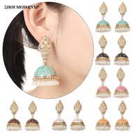 ZHOUMEIWENSP Flower Gypsy Jhumka Indian Style Jewelry Accessories  Earring Gift Bell Shape