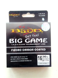 Senar Pancing Blood Big Game 0.13 0.16 0.24 0.29 0.33 0.37 0.40 Fluoro Carbon Coated Kuat Bagus Tah
