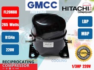 คอมเพรสเซอร์ ตู้เย็น GMCC (HITACHI)  รุ่น FL20H88-TAC ขนาด 1/3HP น้ำยา R134a