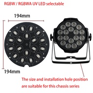 TYJKO ชุดไฟพาร์18LED แผ่นไฟ LED DIY ส่วนซ่อมโมดูล LED 18X12W RGBW 18x1 8W หลอดไฟ RGBWA UV Pelat Alum