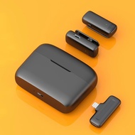 J13Wireless lapel microphone with charging case, dual-mic system, ultra-long battery life, noise red